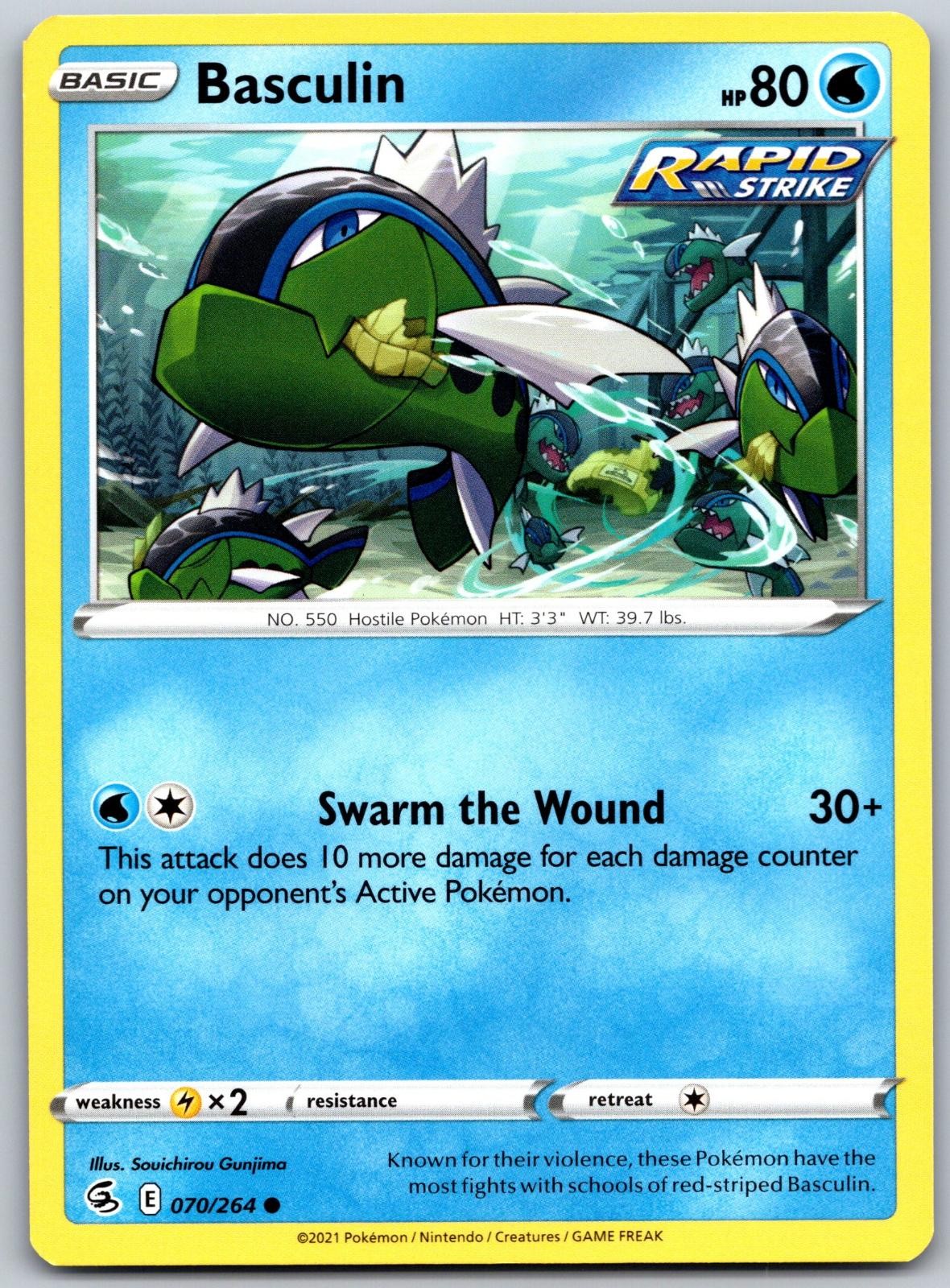 Basculin 070/264 Common Fusion Strike Pokemon quasi come nuovo