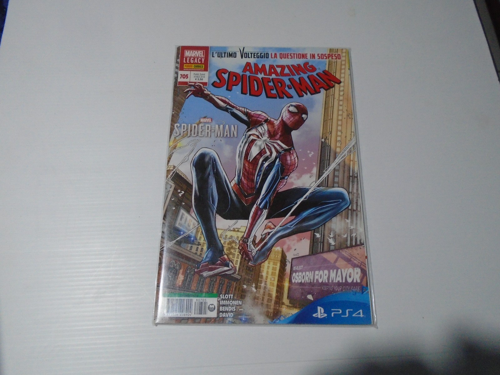 L'UOMO RAGNO 705 EDIZIONE PS4,PANINI COMICS RARO,OTTIME CONDIZIONI