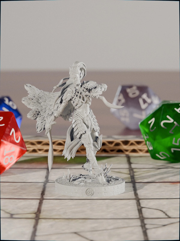 Miniatura 32mm in resina per D&D / GdR – 044 - Elfa/Mezzelfa Ladra – Stampata in 3D