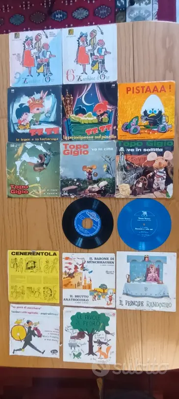 15 VINILI 45 GIRI ANNI ‘60 – FIABE/CANZONI BIMBI