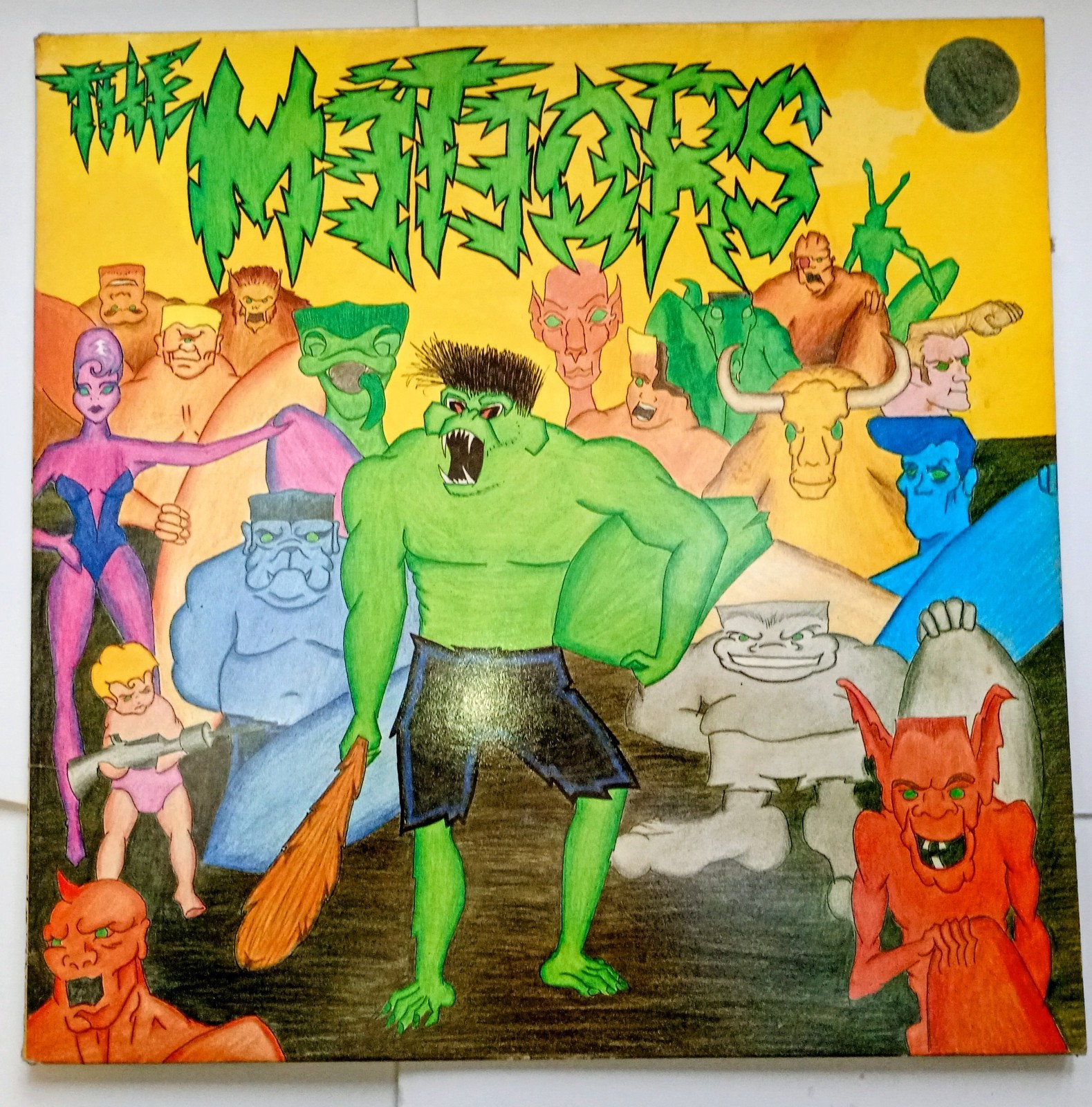 The Meteors- Mutant Monkey &  Surfers From Zorch. Anagram 1988 Psychobilly LP