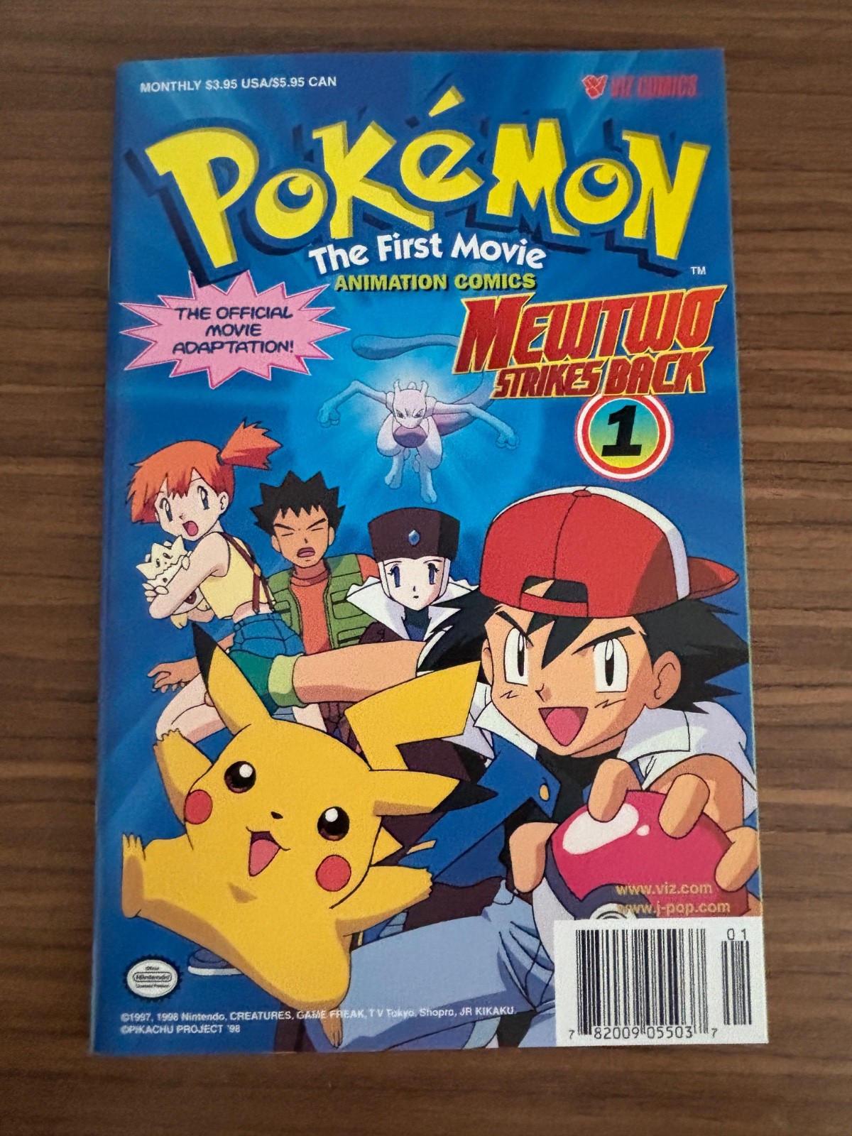 Pokémon Mewtwo Strikes Back #1 Animazione Fumetti Film Adattamento Vintage 1998