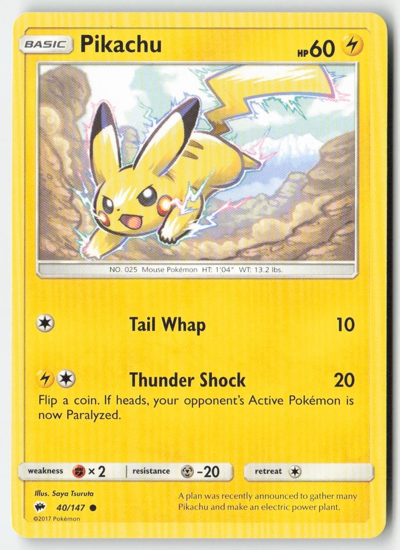 Pokemon - Pikachu #40/147 Regular - Burning Shadows