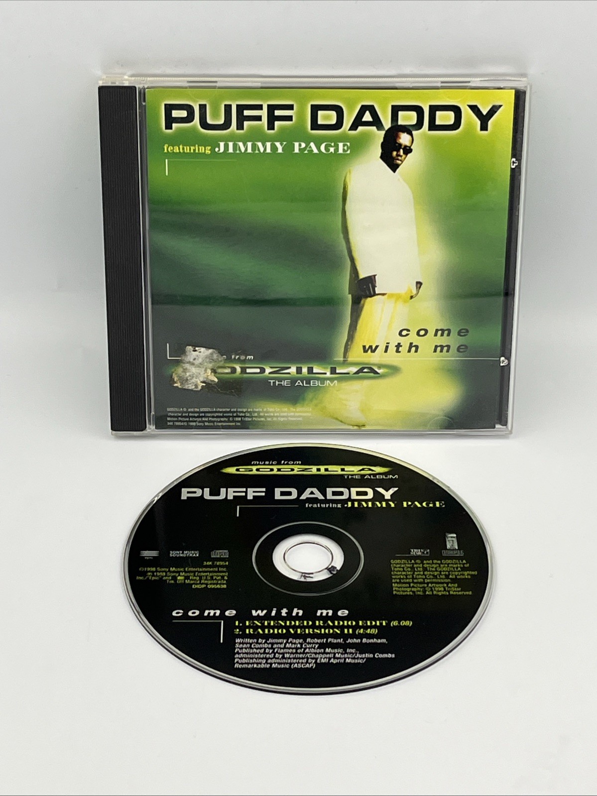 Puff Daddy feat. Jimmy Page (Led Zeppelin): come with me USA CD Single Godzilla