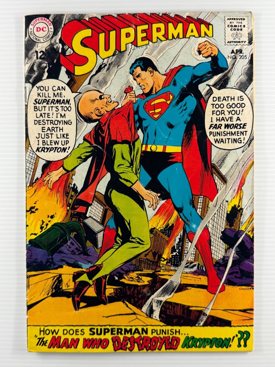 SUPERMAN N0 205 aprile 1968 DC Comics Silver Age