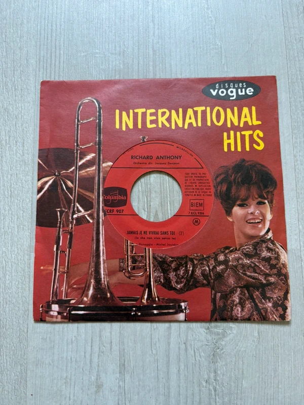 Vinyle 45 tours Richard Anthony Jamais je ne vivrai sans toi