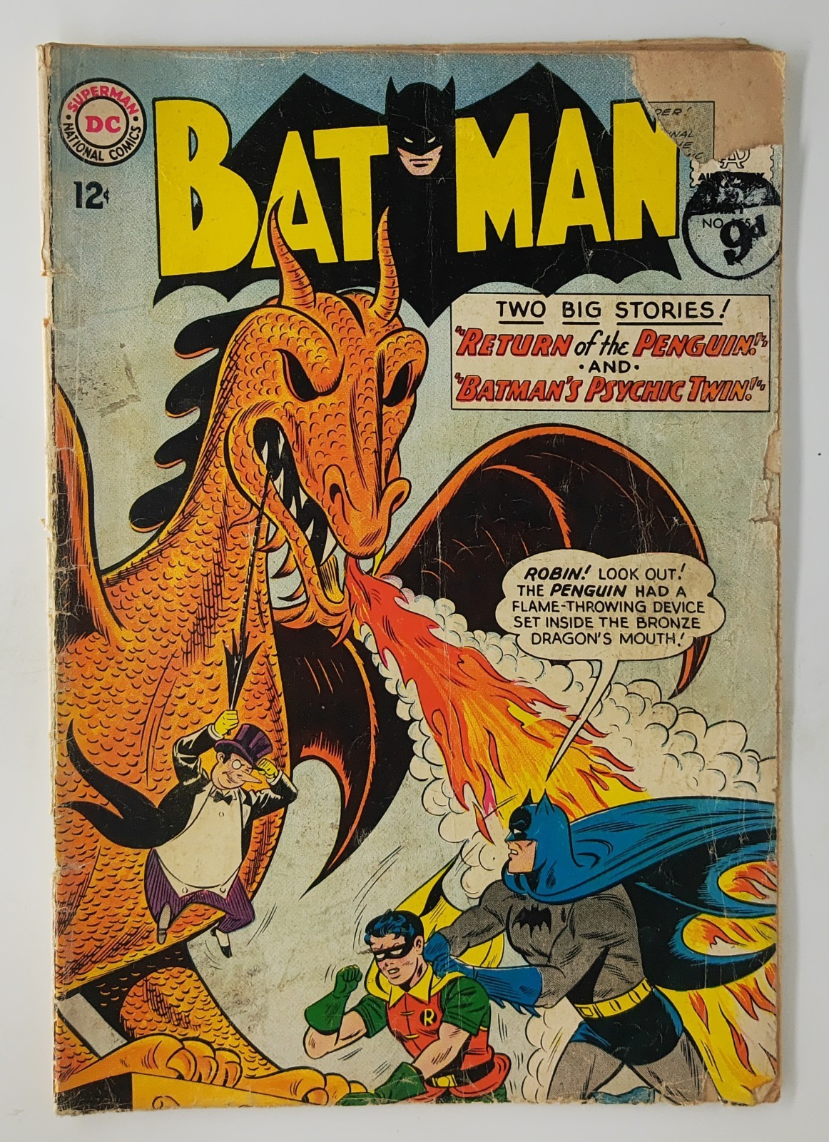 Batman #155 1st Appearance of Silver Age Penguin GD+ DC Comics 1963