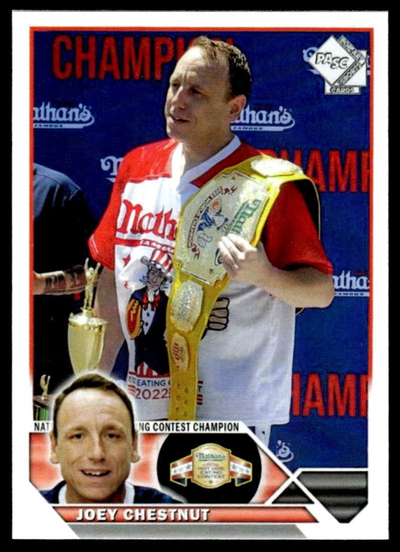 Carte sportive pop art 2026 stile PASC Topps - Joey Chestnut - #267