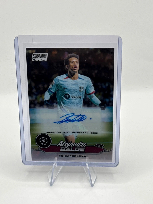 Alejandro balde autograph Barcelona Topps Stadium Chrome