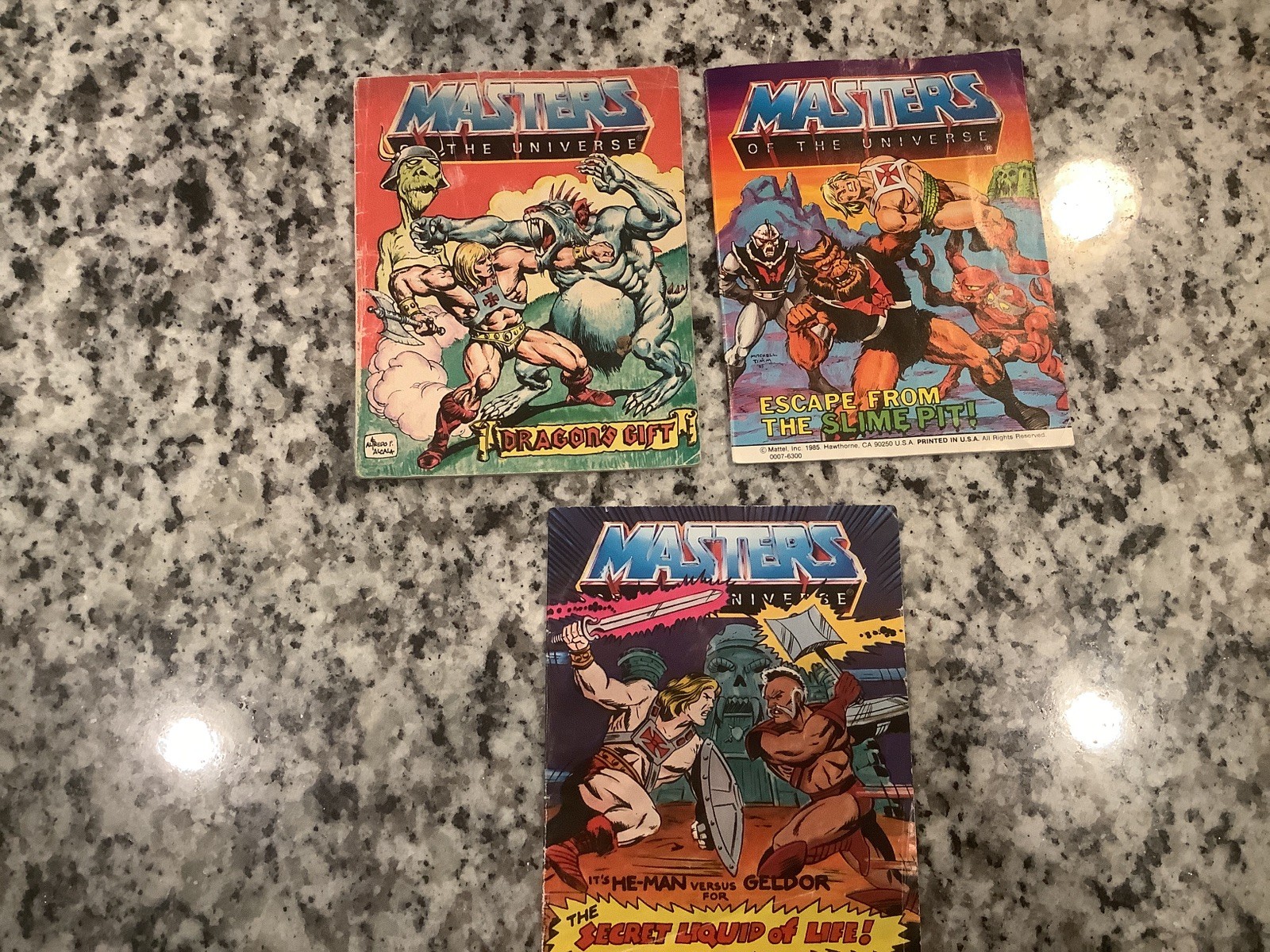 Lotto 3 mini fumetti MOTU Masters of the Universe vintage He-Man Mattel anni 80