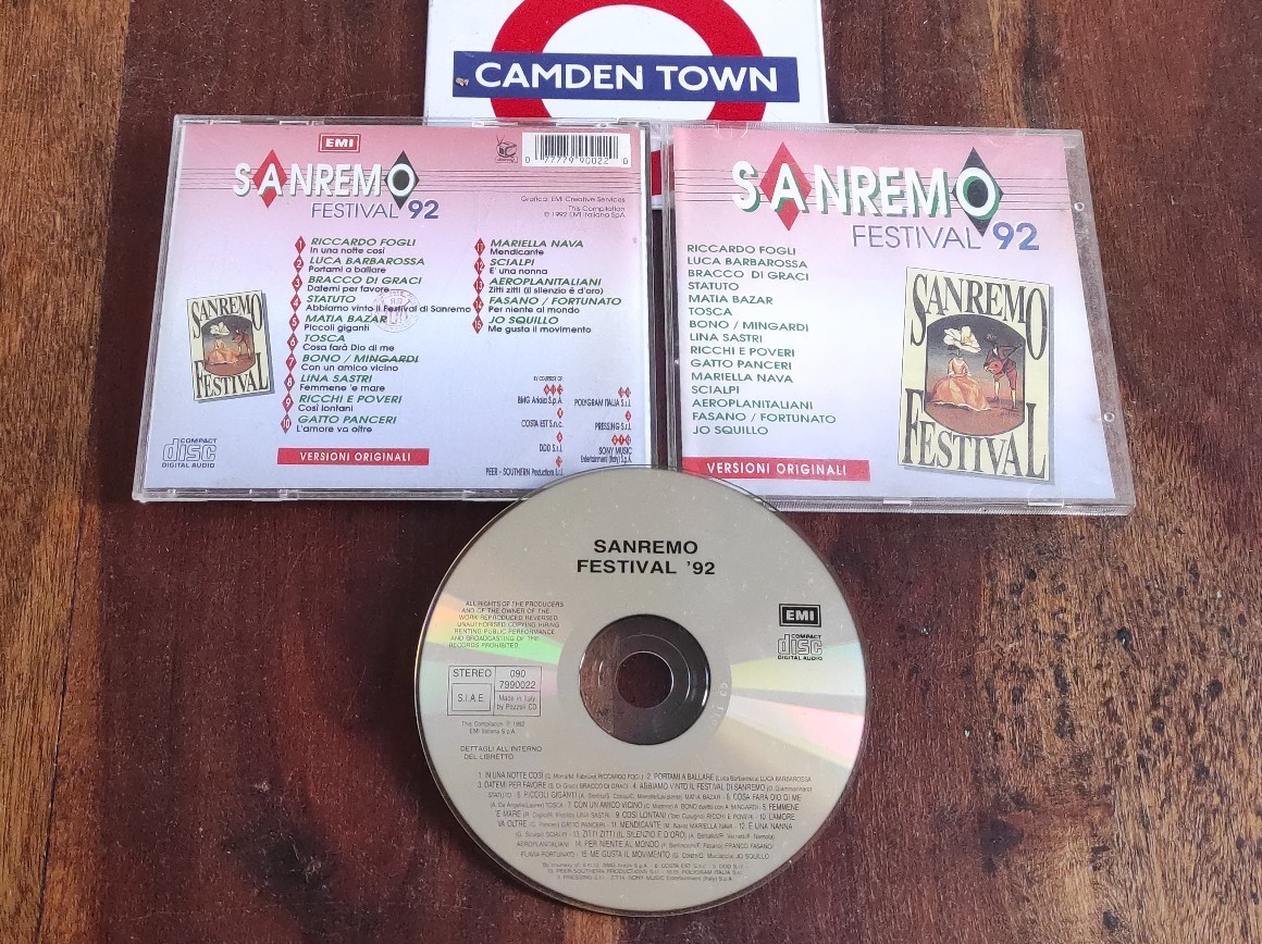Sanremo Festival 92 - Riccardo Fogli/Statuto/Scialpi/Matia Bazar Cd Perfetto