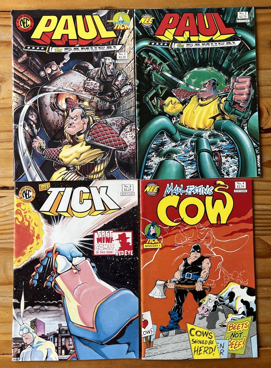 Lotto di 4 fumetti NEC! Paolo il Samurai! Zecca! Altro! Vedi foto