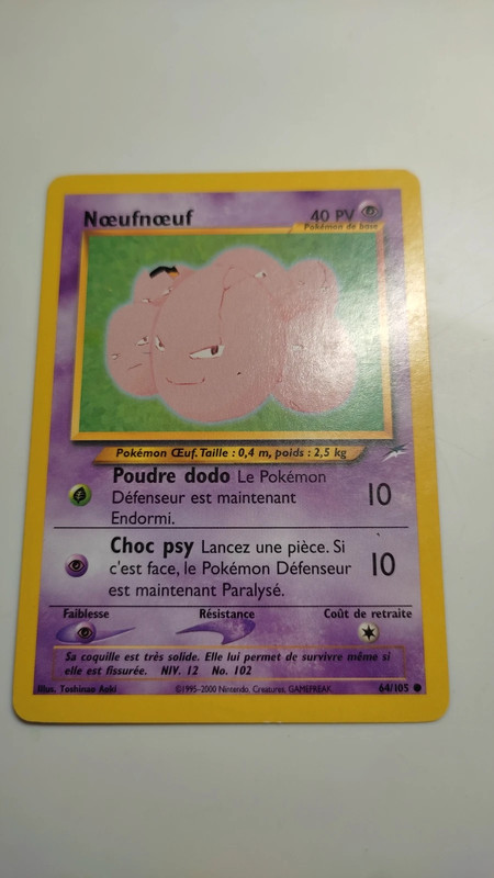 Carte Pokémon Noeunoeuf 64/105 Neo Destiny Française