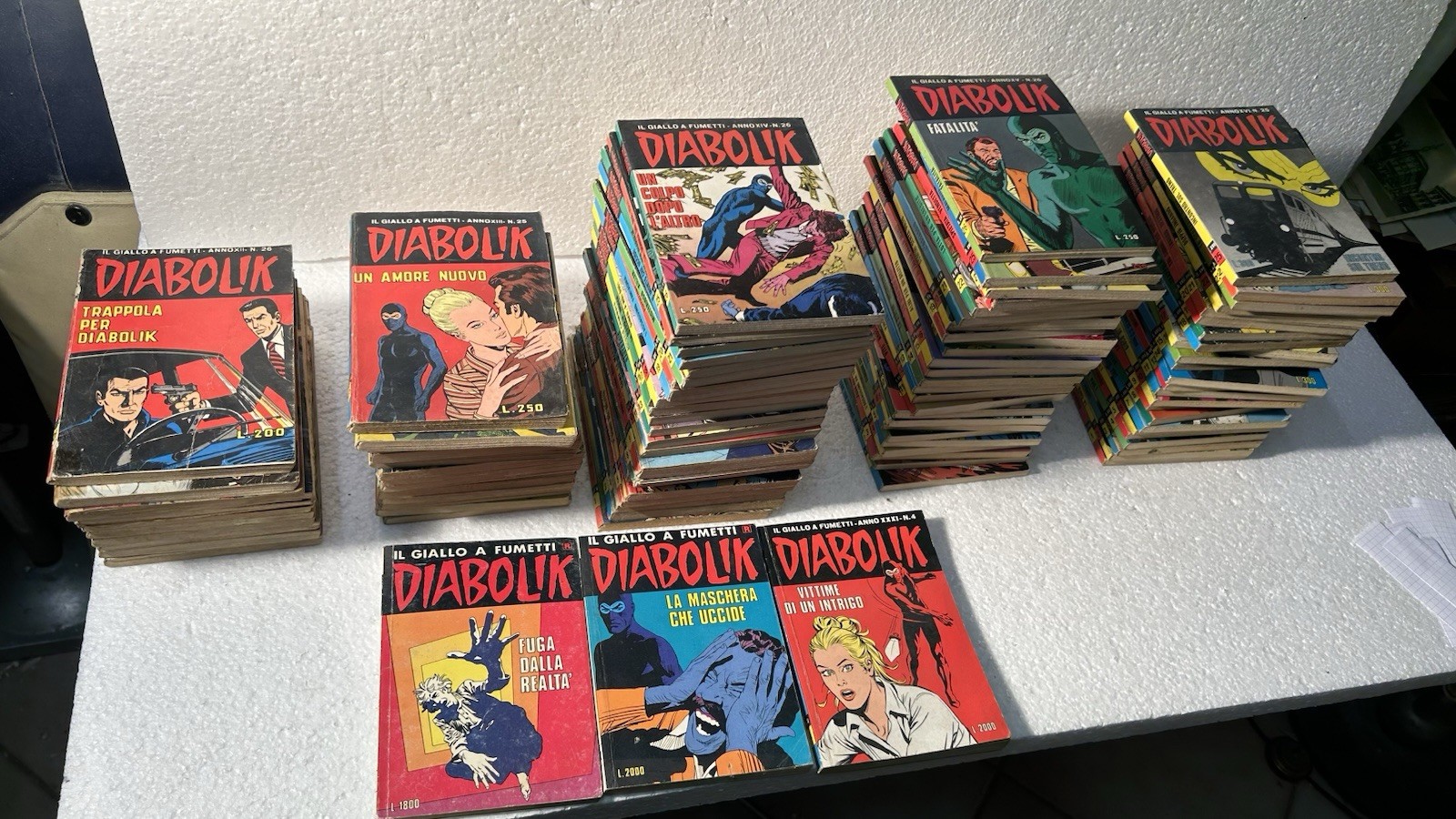 DIABOLIK ANNI XII-XIII-XIV-XV-XVI LOTTO 100 NUMERI  GIUSSANI ASTORINA OLD COMICS