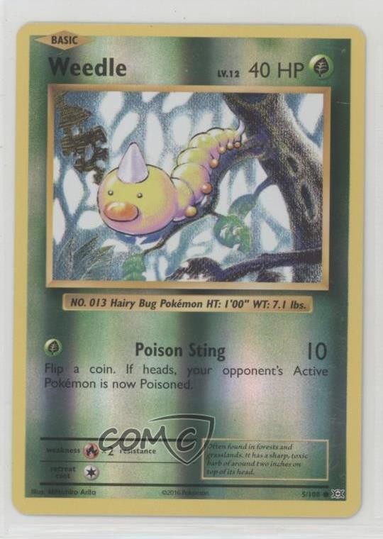 Weedle Reverse Foil Pokémon XY Evoluzioni 20° Anniversario #5