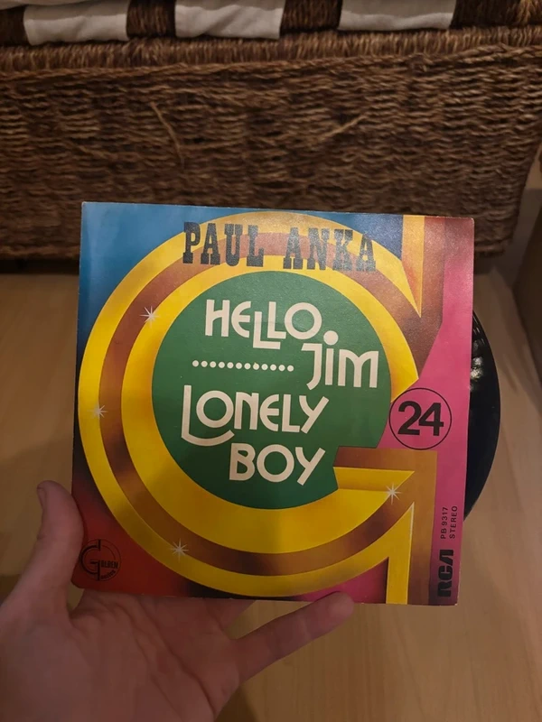 7" Vinyl Single Paul Anka - Hello Jim / Lonely Boy (RCA)
