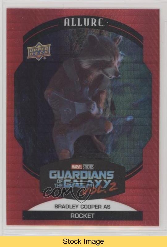 2022 Marvel Allure Red Prism Rocket Raccoon Bradley Cooper as #58 READ 0e3
