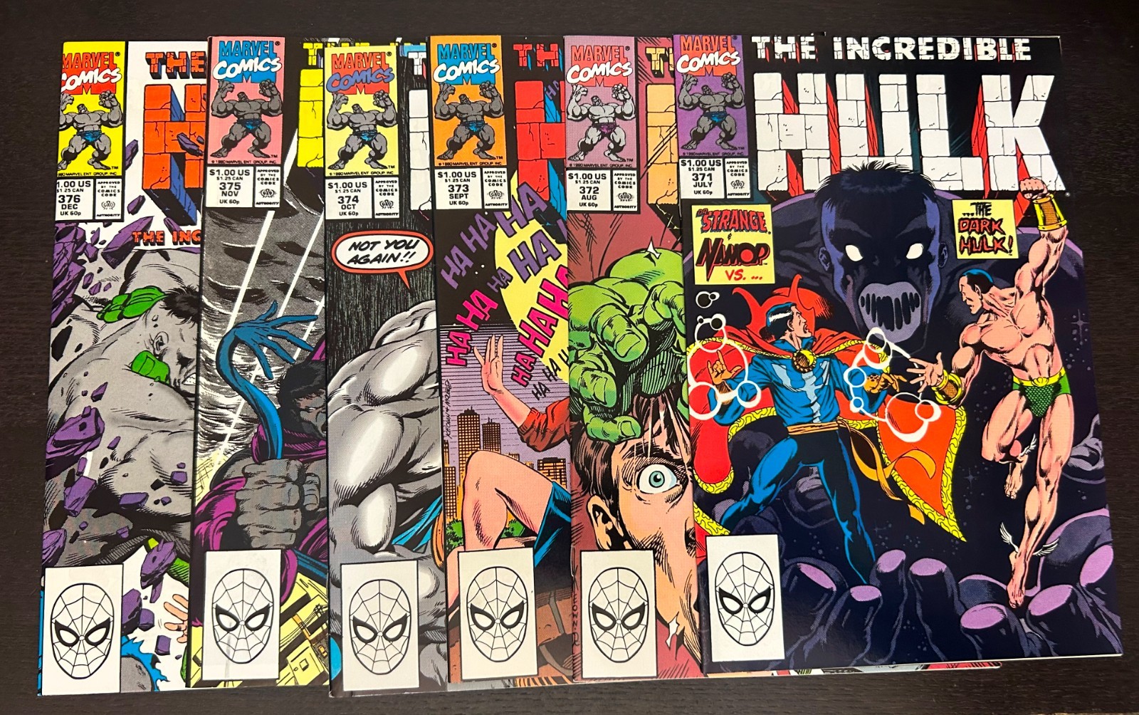 INCREDIBLE HULK (1990 Marvel Comics) -- #371 372 373 374 375 376 377 378 379 380