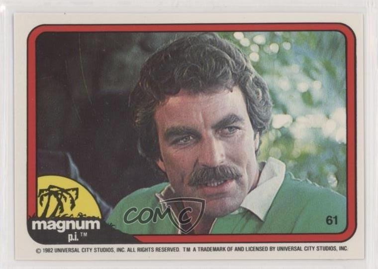 1983 Donruss Magnum PI Tom Selleck Thomas Magnum #61 z6d