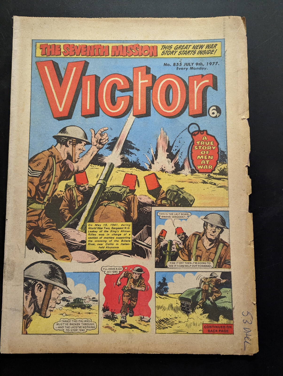 The Victor Comic, No 853, July 9th 1977, Low Grade.