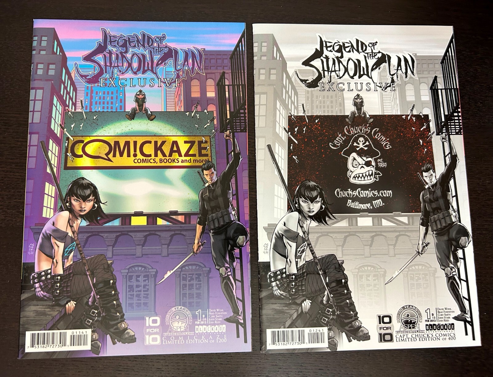 LEGENDS OF SHADOW CLAN #1 (Aspen Comics 2013) -- VARIANTE ESCLUSIVA + SCHIZZO VAR