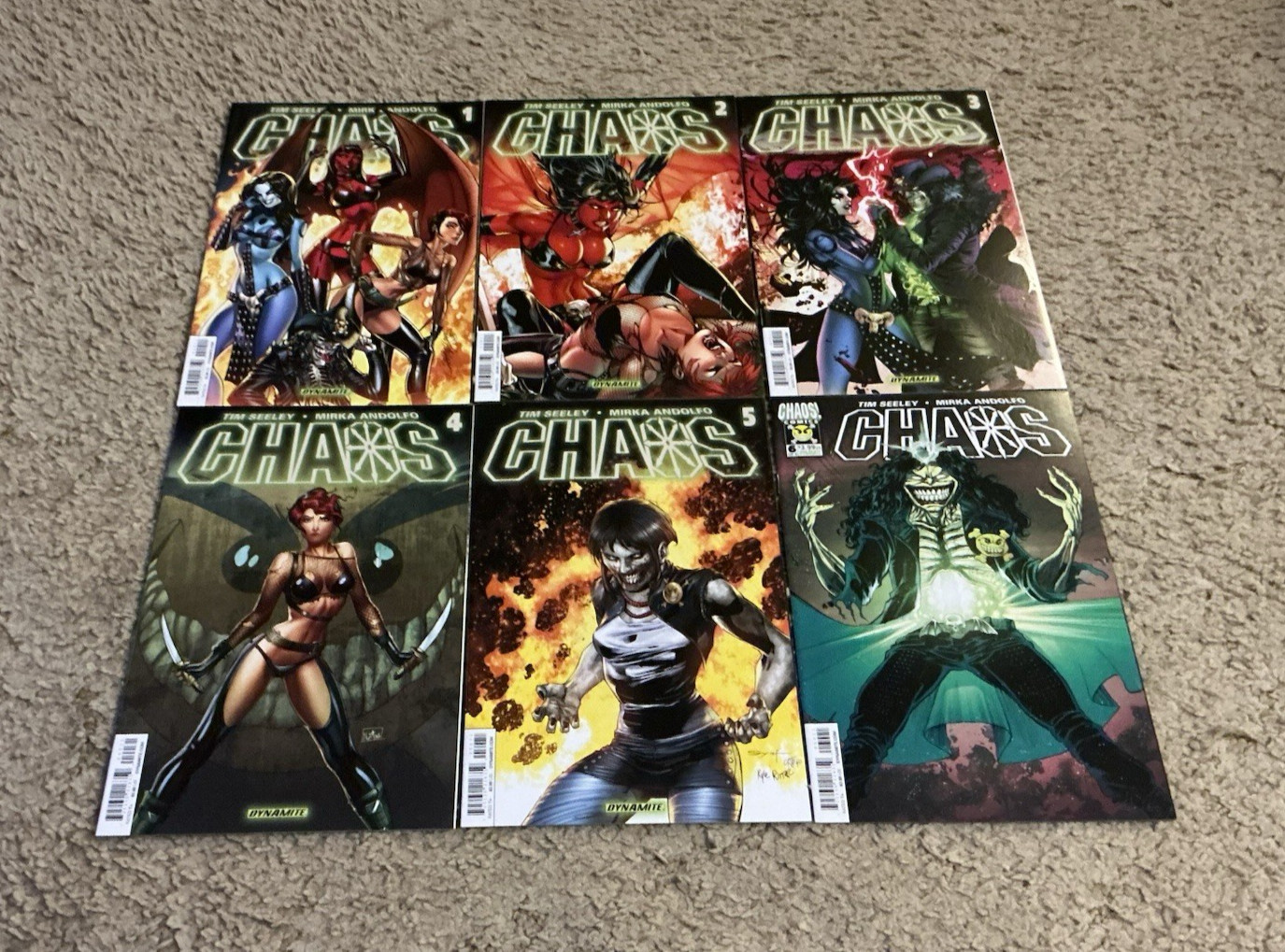 Chaos #'s 1, 2, 3, 4, 5, 6 Dynamite Comics 2014