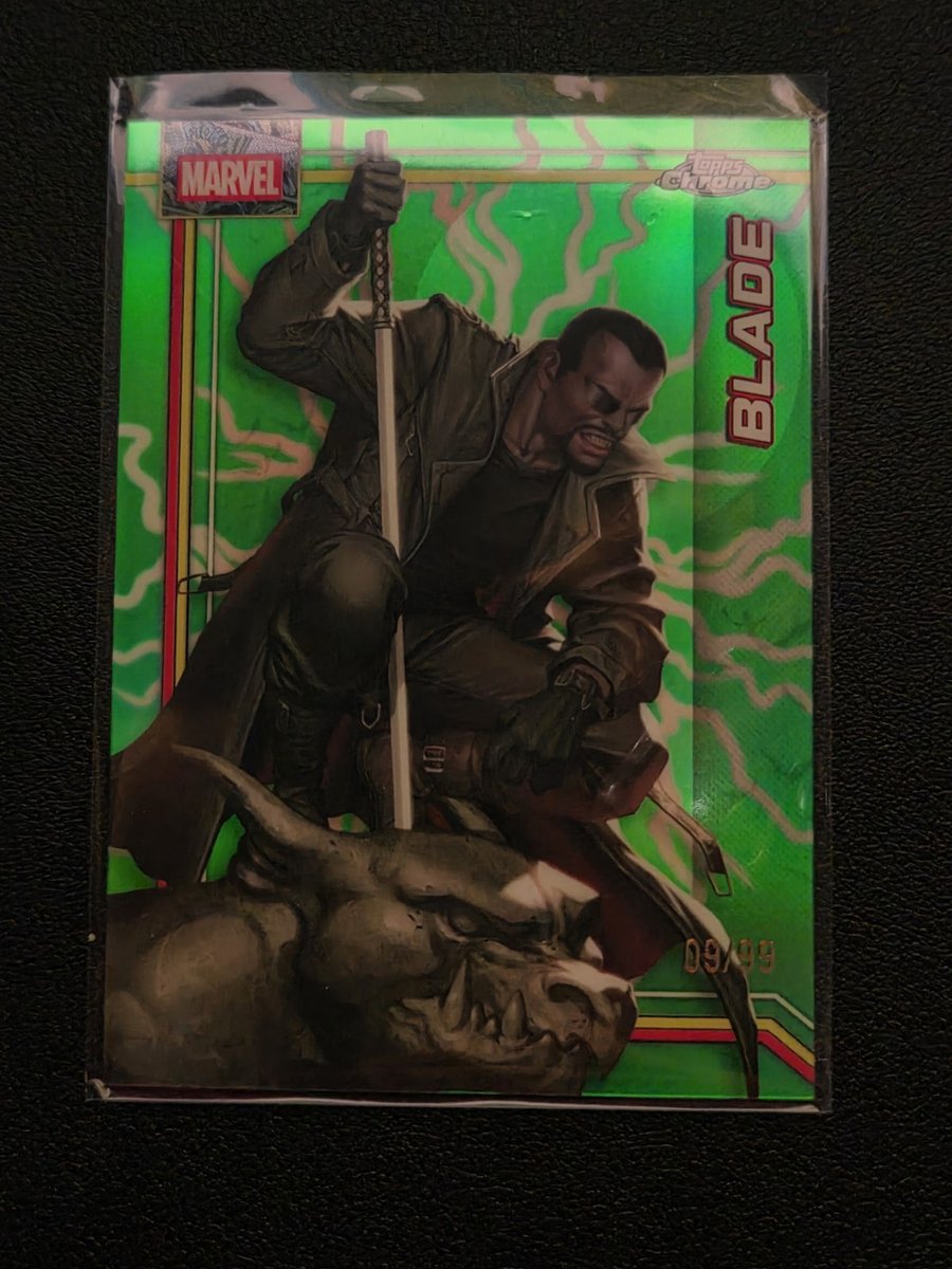 2026 Topps Chrome Marvel Blade #017 True Green Parallel /99