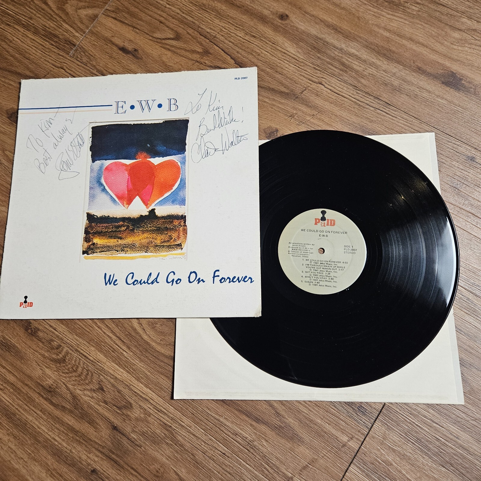 E-W-B – We Could Go On Forever PaID 1981 PLD 2007 33 12" SIGNED VG+ EX/EX