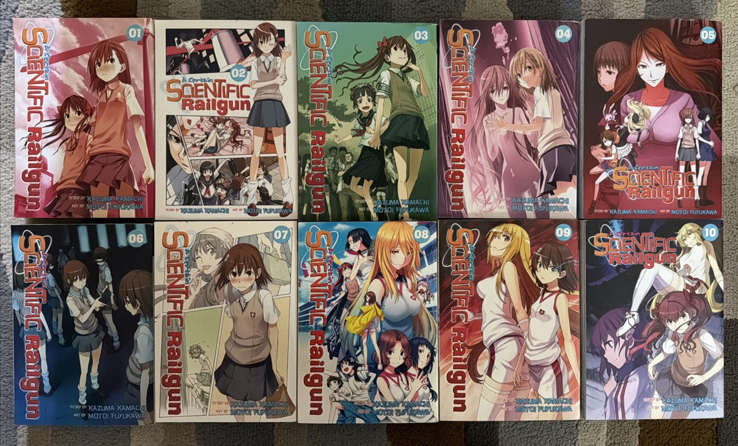 A Certain Scientific Railgun Manga Vol. Kazuma Kamachi inglese 1 - 10