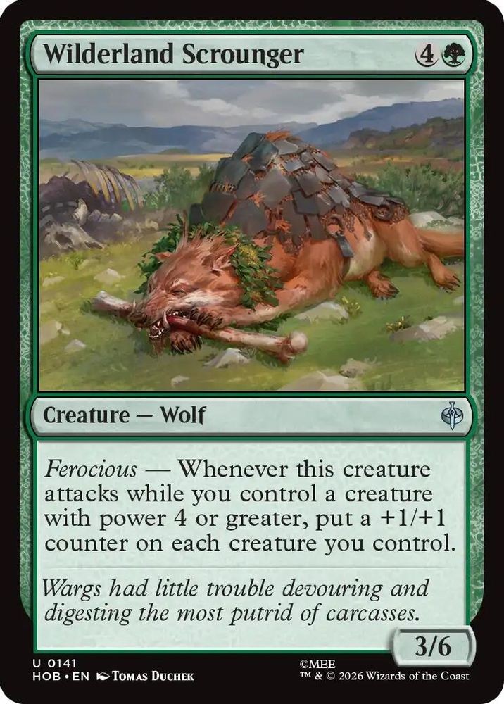 Wilderland Scrounger 141 Non Comune Lo Hobbit Magic: The Gathering Foil Near Mint