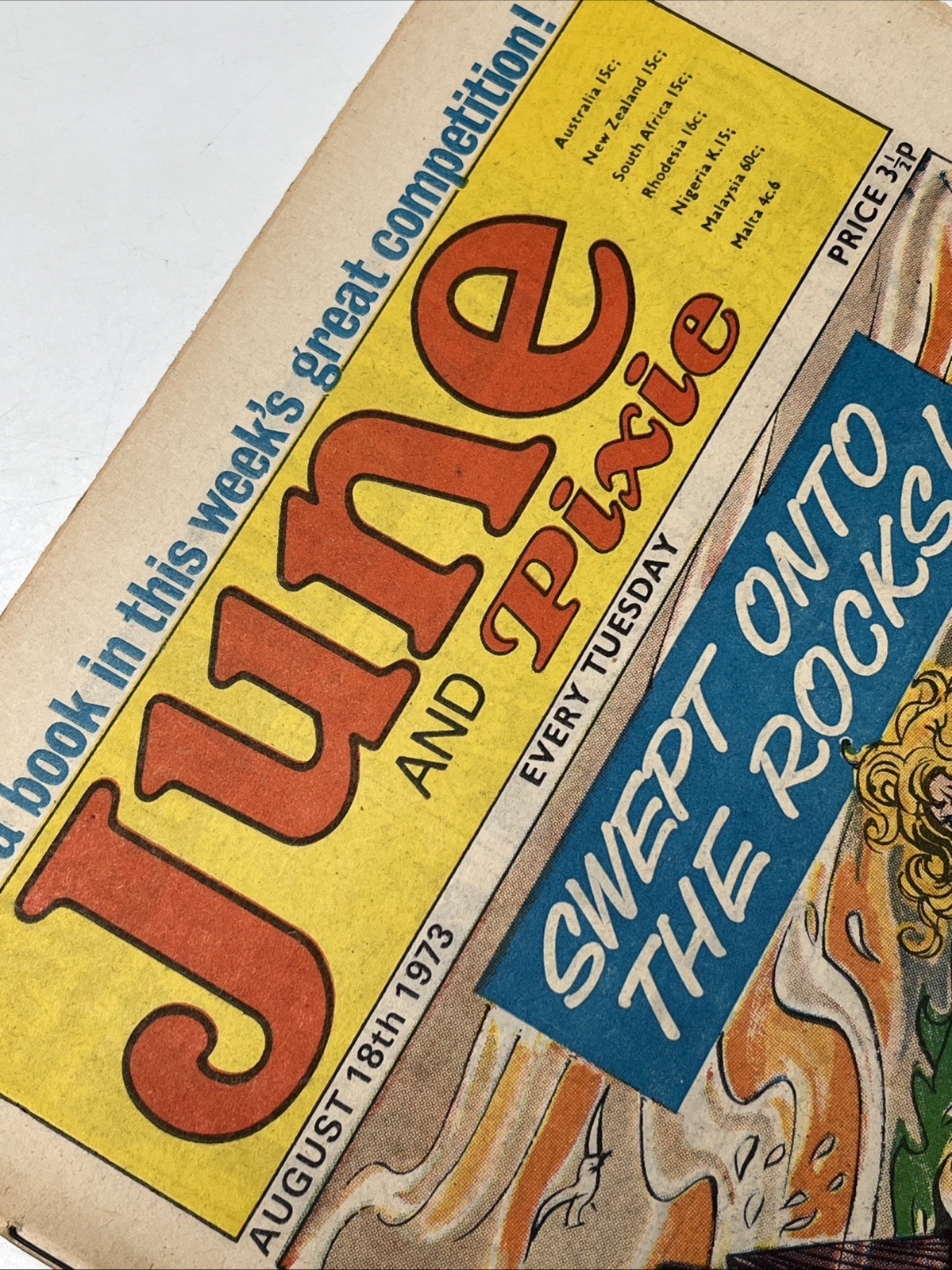 VINTAGE JUNE AND PIXIE COMIC - August 18th 1973 - Great Nostalgic Gift