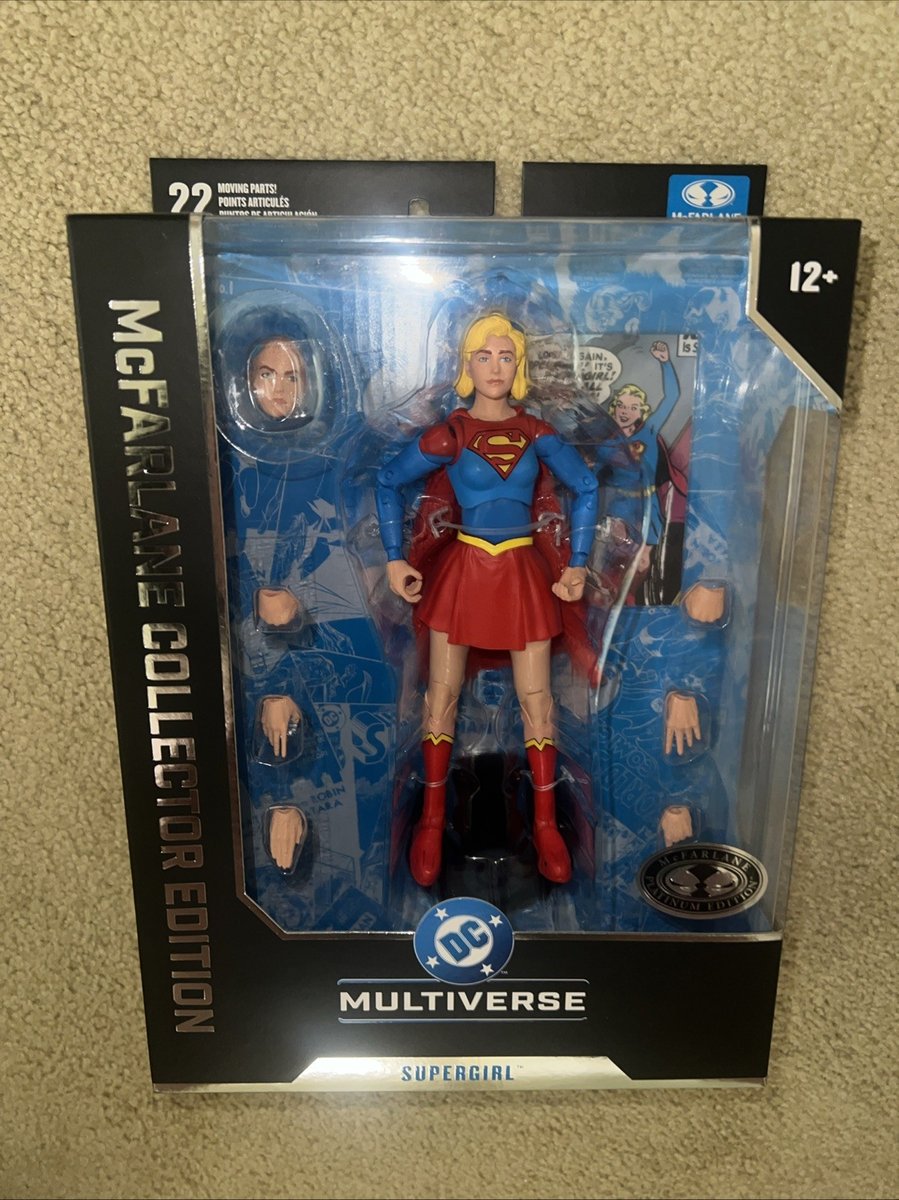 MCFARLANE DC MULTIVERSE COLLECTOR EDITION # 59 SUPERGIRL PLATINUM 7" FIGURE NUOVO