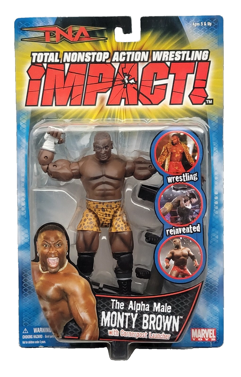 wwe tna wwf ljn classic superstars variante "il maschio alfa" monty brown figure