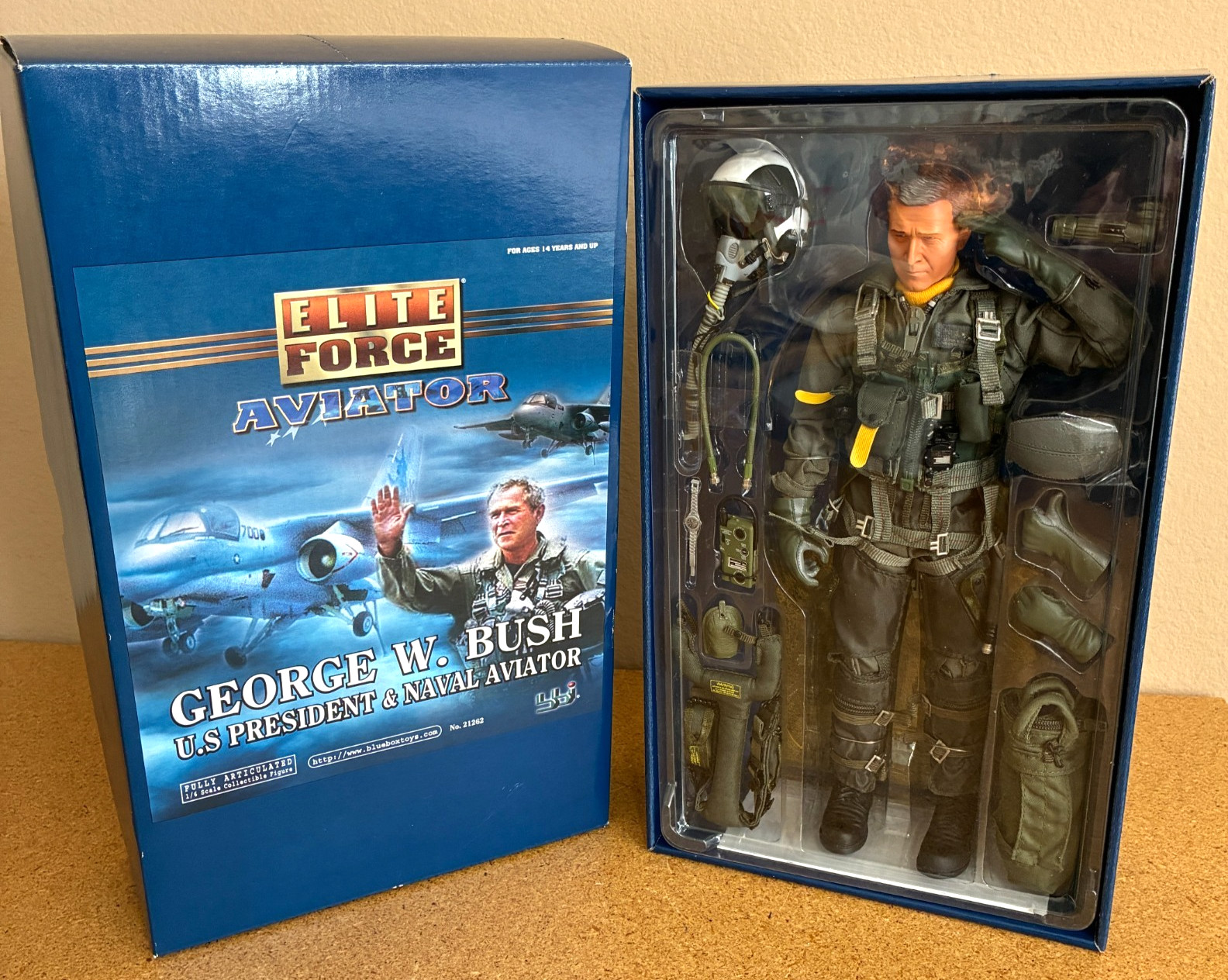 VINTAGE *NEW* George W. Bush BBI Blue Box Elite Force Aviator 1:6 Action Figure