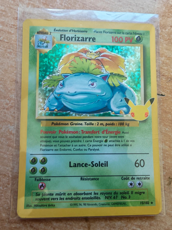 Carte Pokémon Florizarre 25 ans