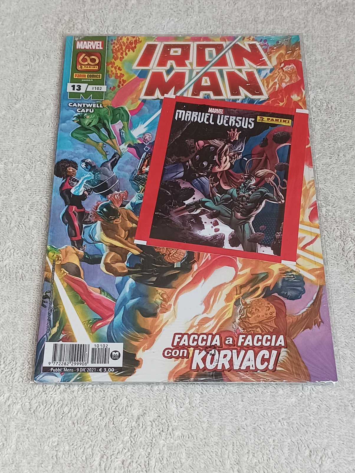 IRON MAN n. 13  - 102 BLISTERATO con FIGURINE ed. PANINI COMICS 2021