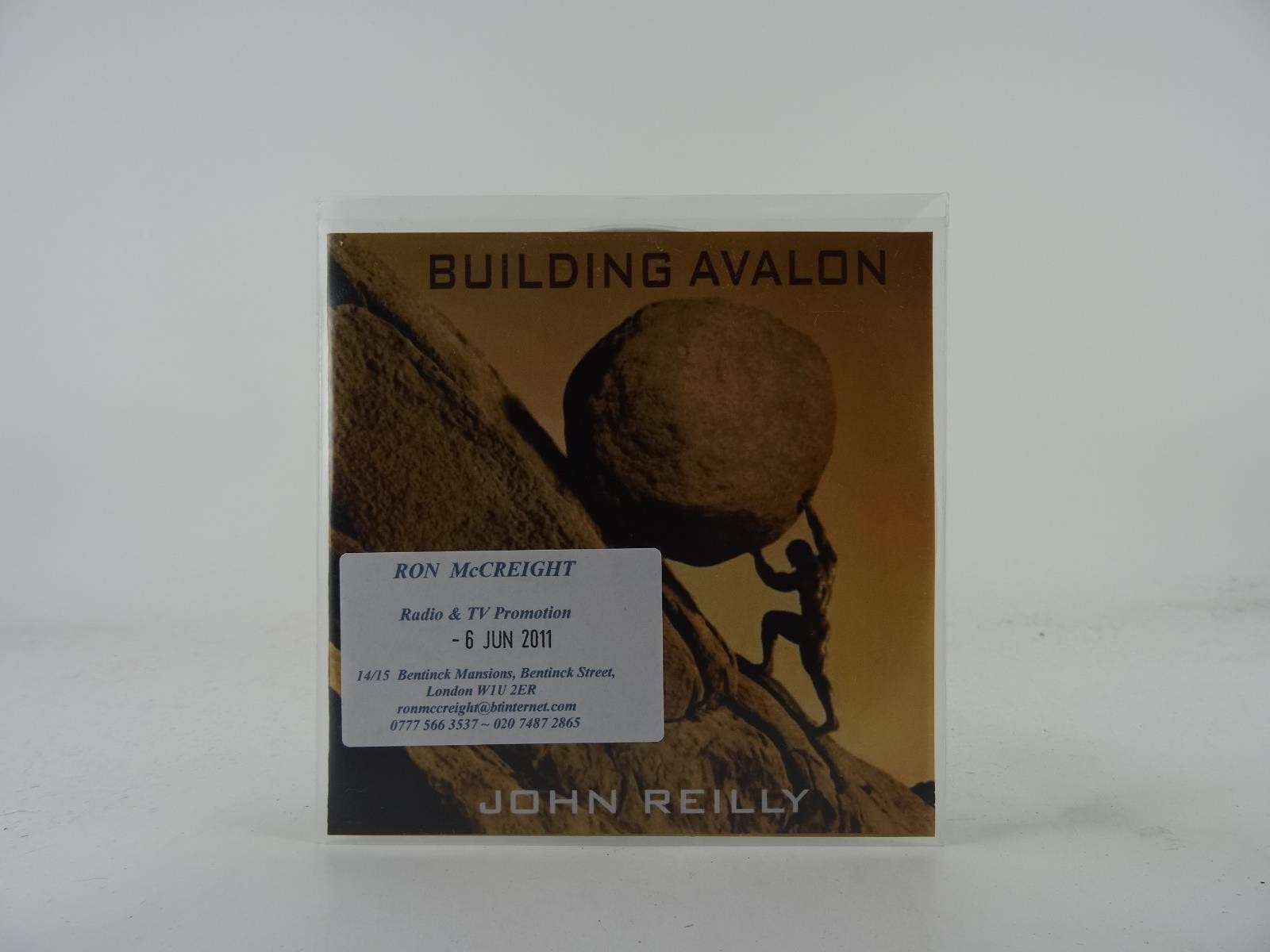 JOHN REILLY BUILDING AVALON (B94) 1 Track Promo CD Single including Picture Slee