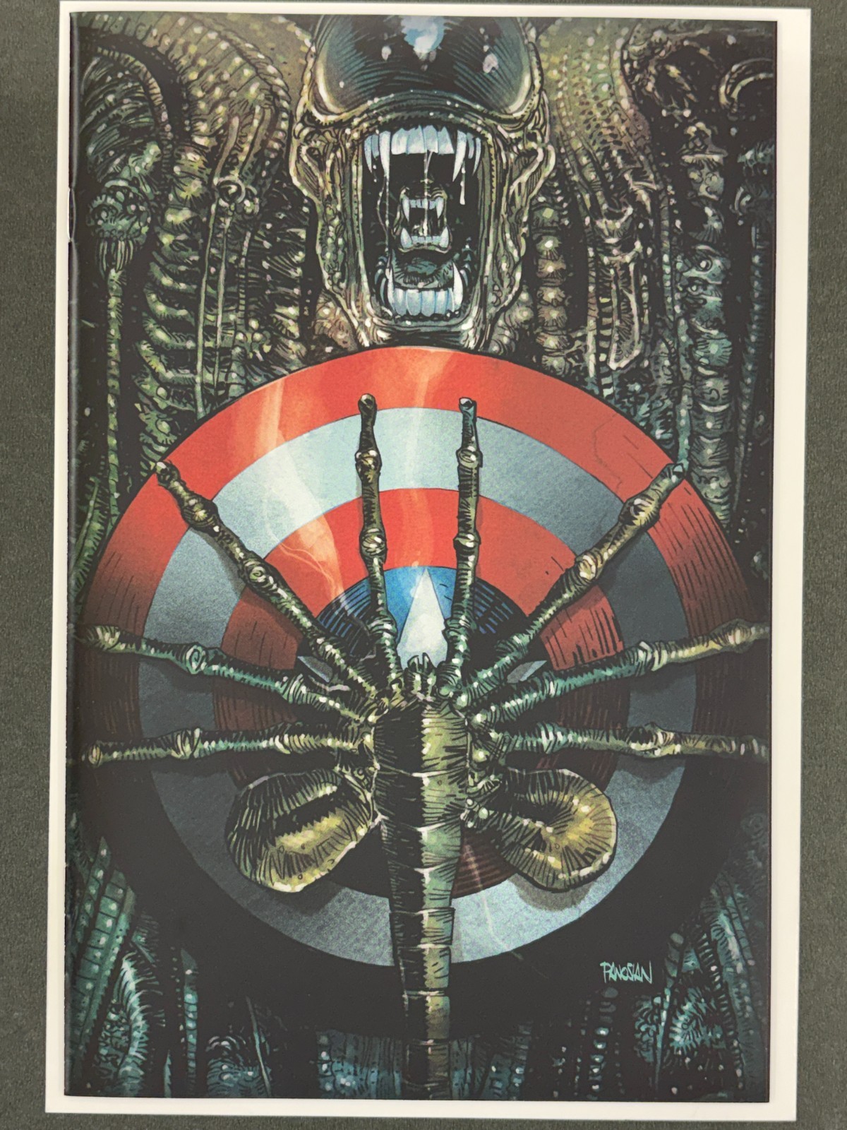 Alien vs Captain America #1 Dan Panosian Virgin 1:25 2nd Print