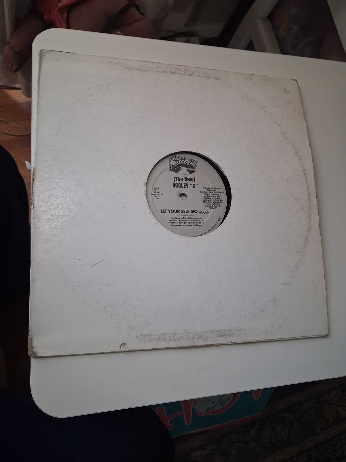 Kooley C *Let Your Self Bass *12" single record *VG+ *1988 *Beware *BR-106 