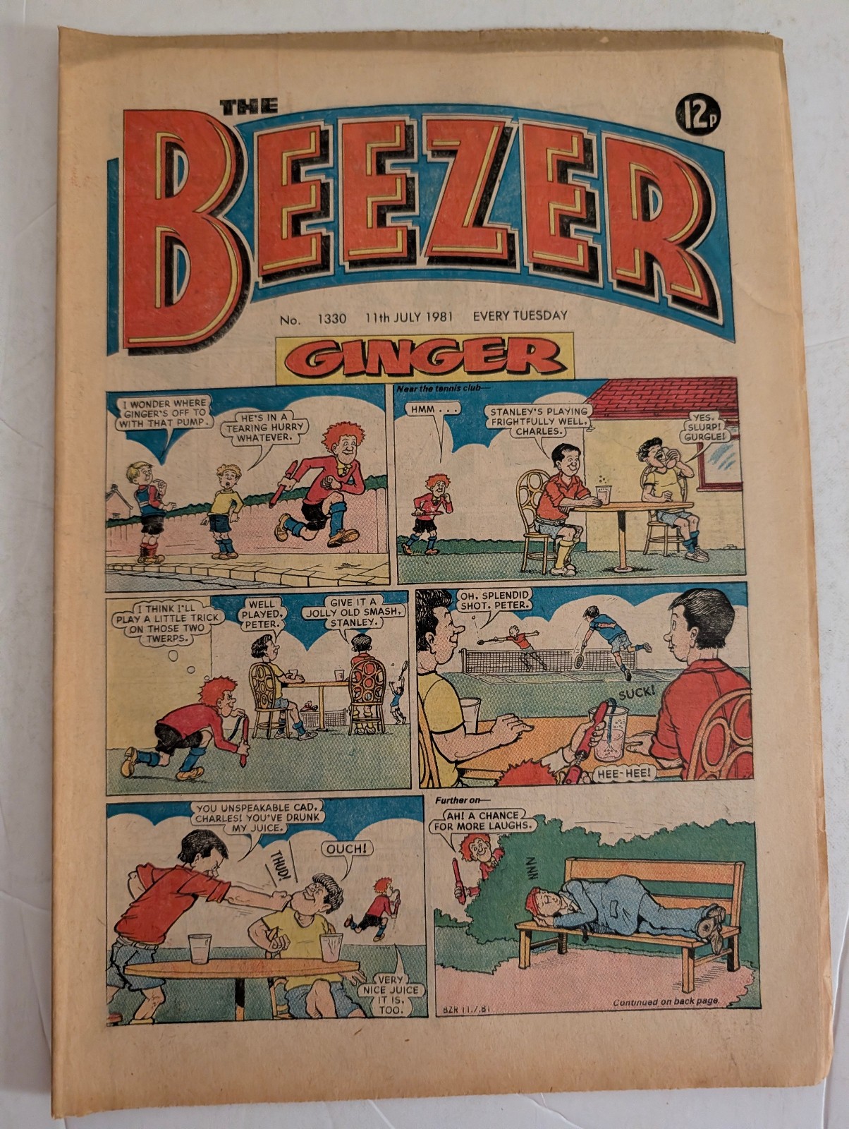 The Beezer Comic No 1330, July 11th 1981.