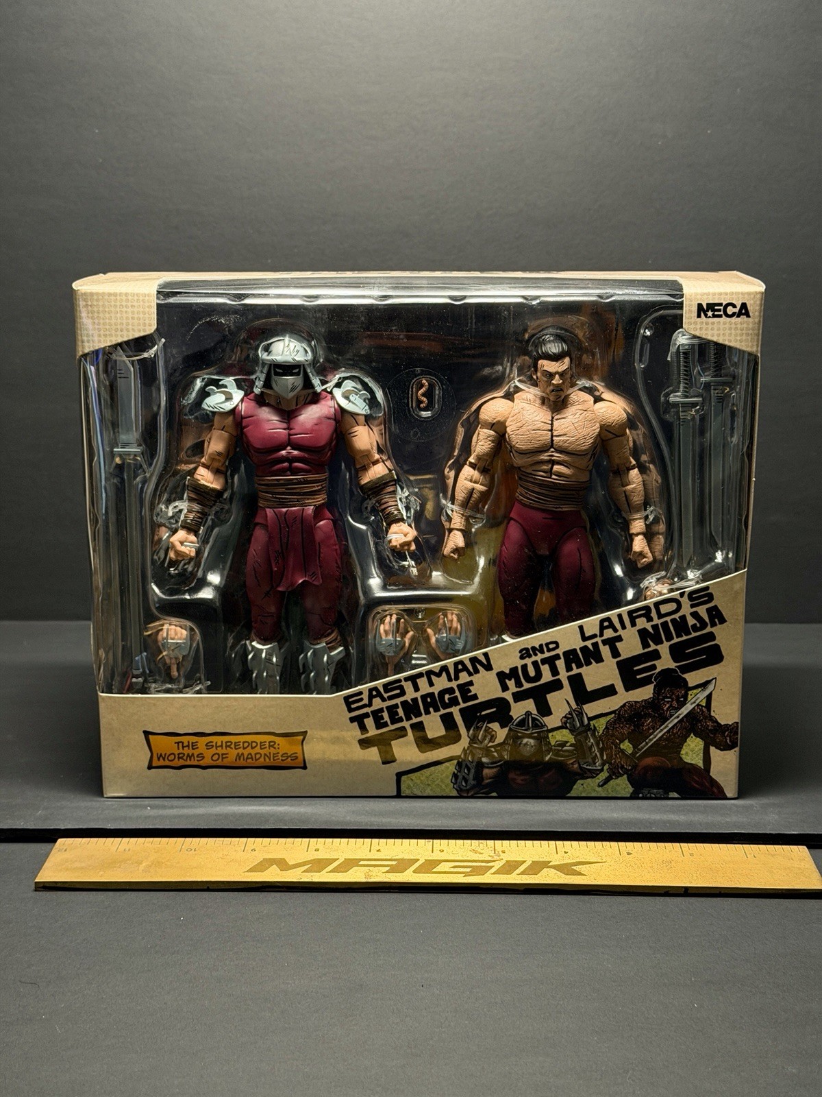 TMNT SHREDDER WORMS OF MADNESS Confezione da 2 Figurine Eastman & Laird TMNT 6" 