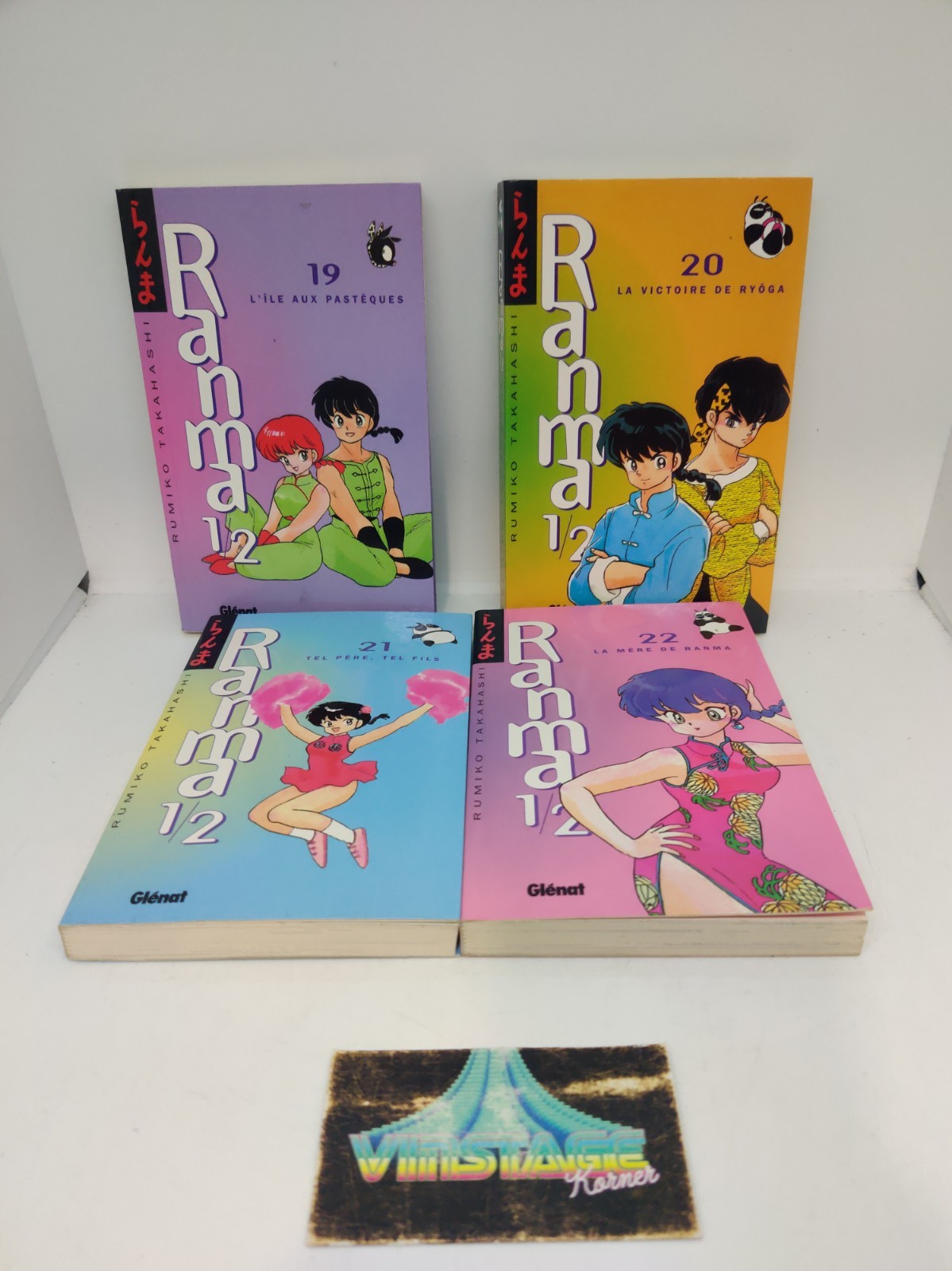 Lot Manga Ranma 1/2 Pastel Tome 19/20/21/22 Bon État Général