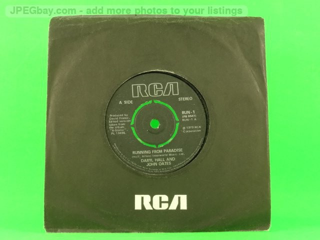 HALL & OATES RUNNING FROM PARADISE (RCA sleeve) (137) 7" RCA