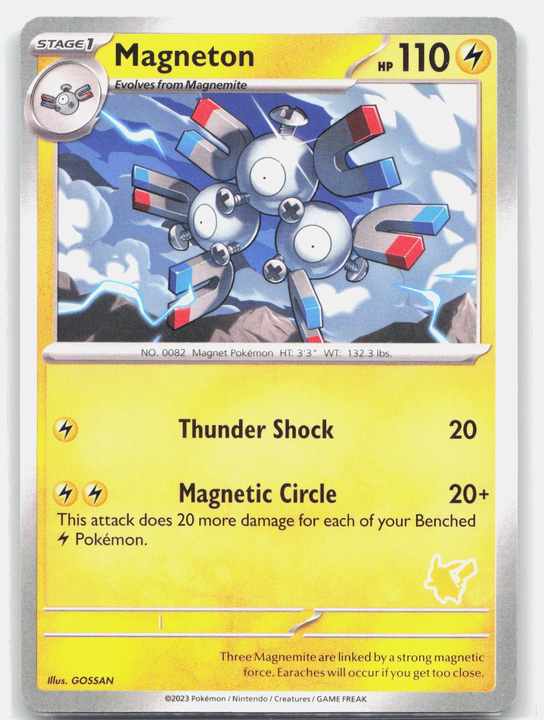 Magneton (timbrato Pikachu) normale la mia prima battaglia Pokemon quasi nuovo