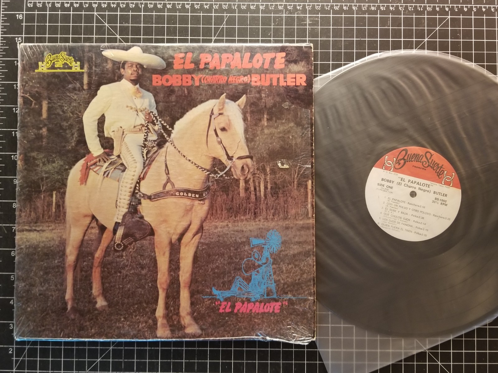 BOBBY BUTLER El Papalote LP 1969 VG IN SHRINK El Charro Negro LATIN Vinyl