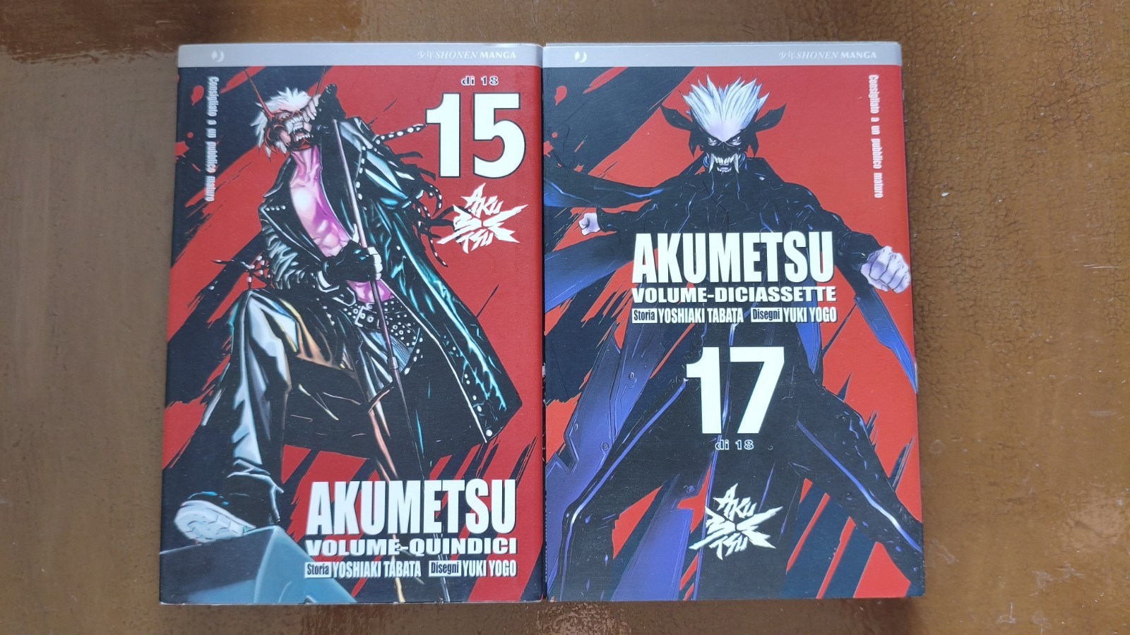 Akumetsu volume 15 e 17 manga