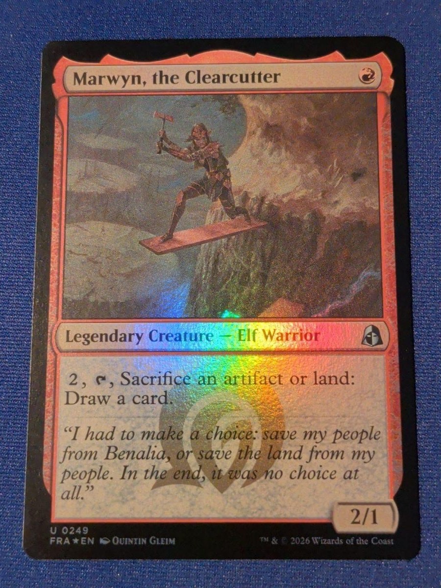 Marwyn, the Clearcutter Foil Reality Fracture #249 quasi nuovo MTG
