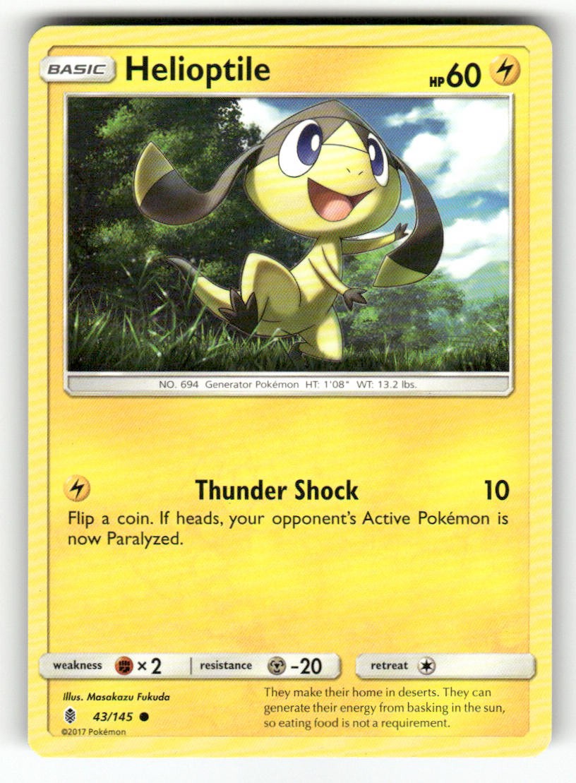 Helioptile 43/145 Guardiani Comuni Pokemon Risorto Giocato Leggermente