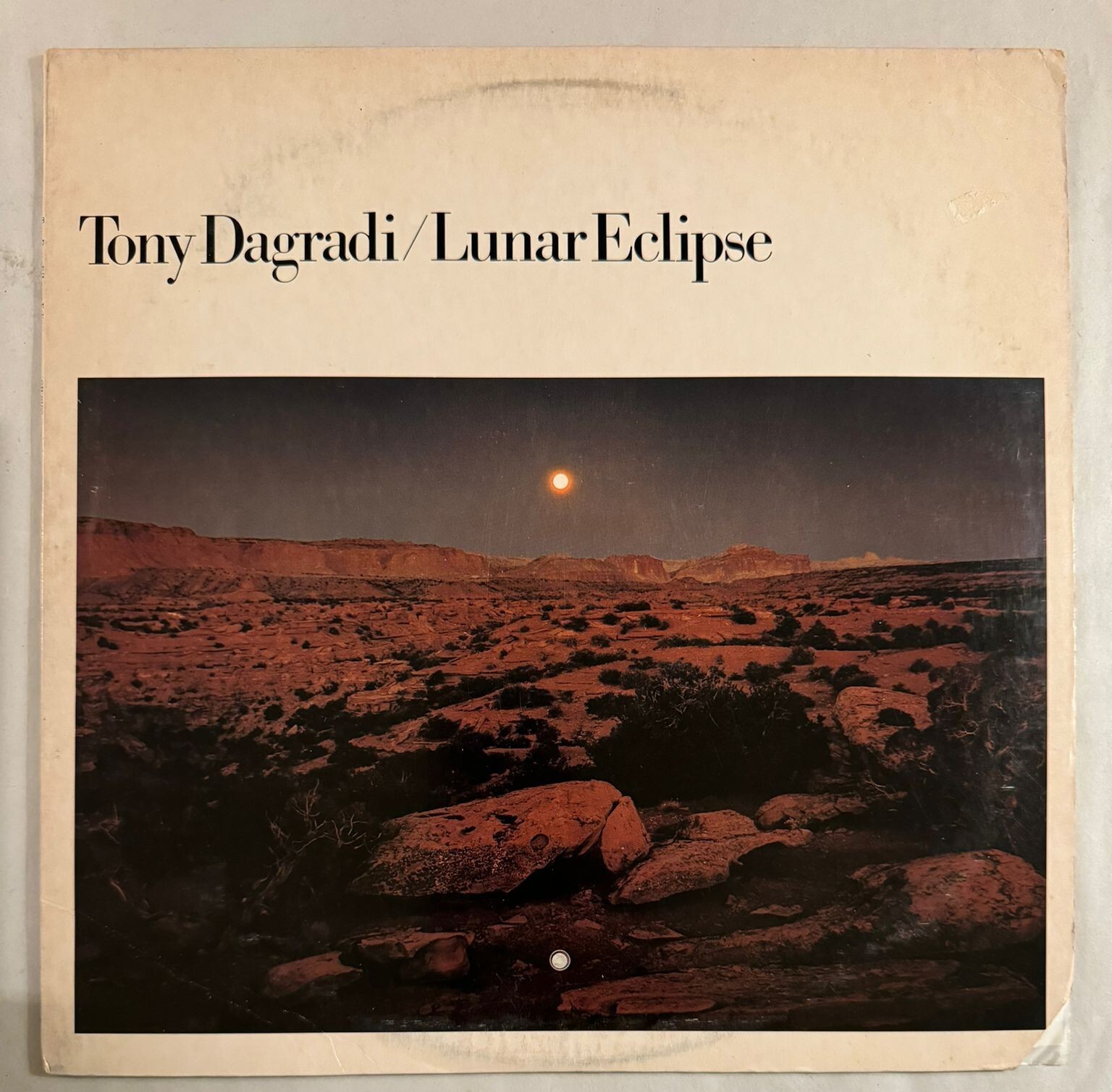 TONY DAGRADI – LUNAR ECLIPSE - VINYL LP BLACK 1982 GRAMAVISION - VG+ - A16