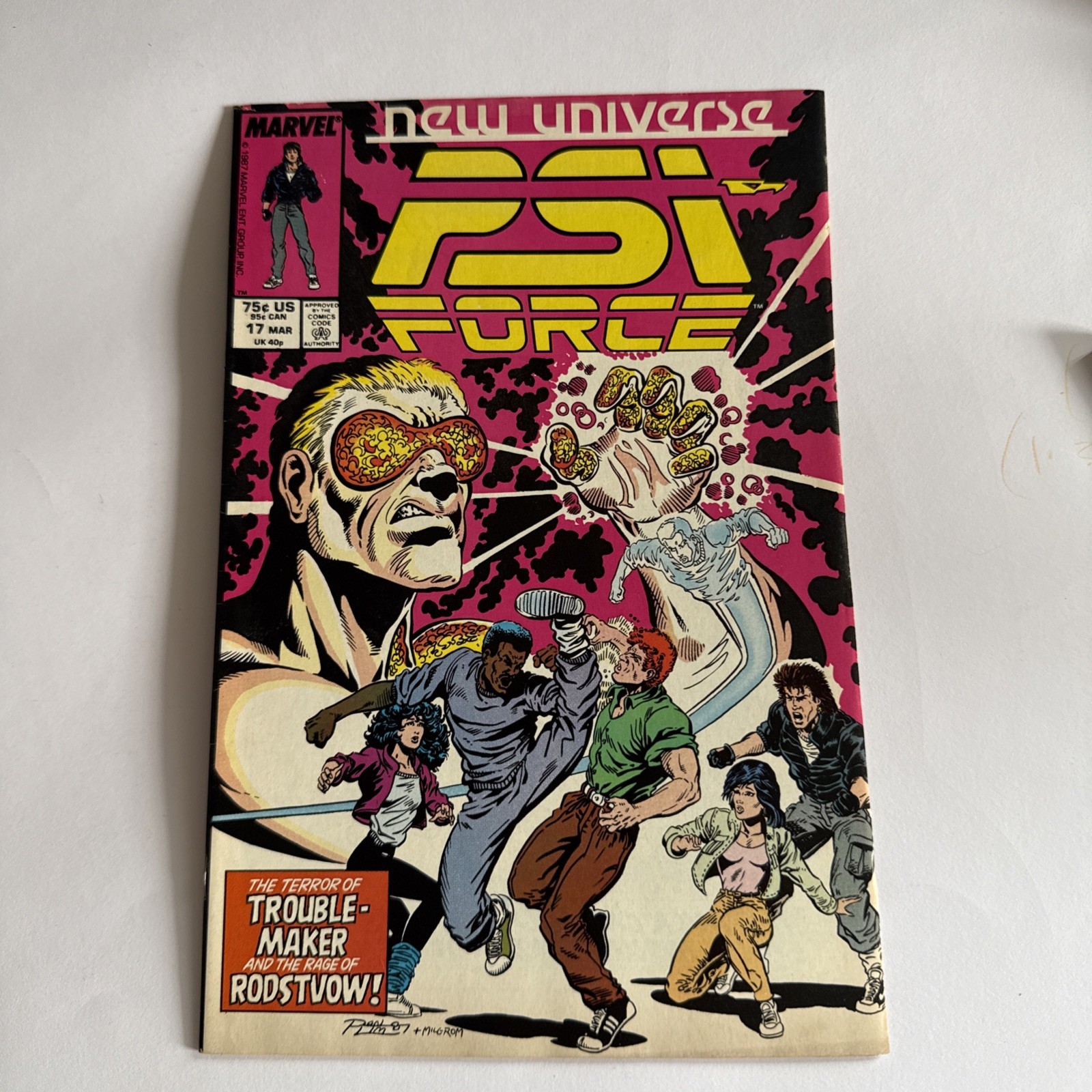 Marvel Comics New Universe Psi Force Trouble Maker Issue 17 Comic Book 1988